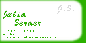 julia sermer business card